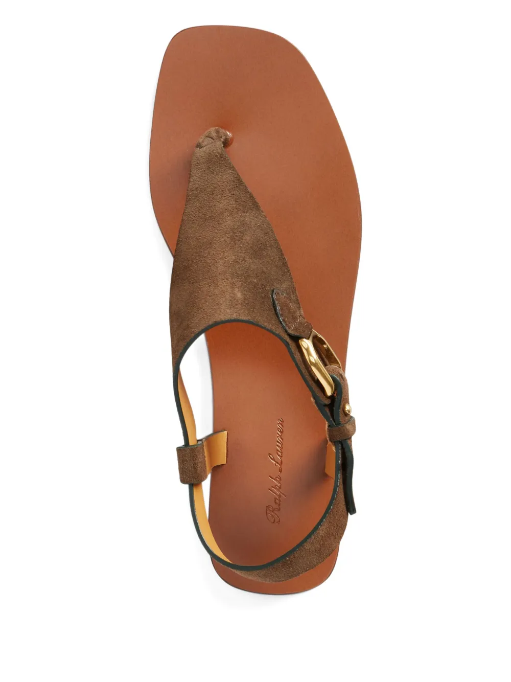 Ralph Lauren Buckle Strap Sandal In Brown