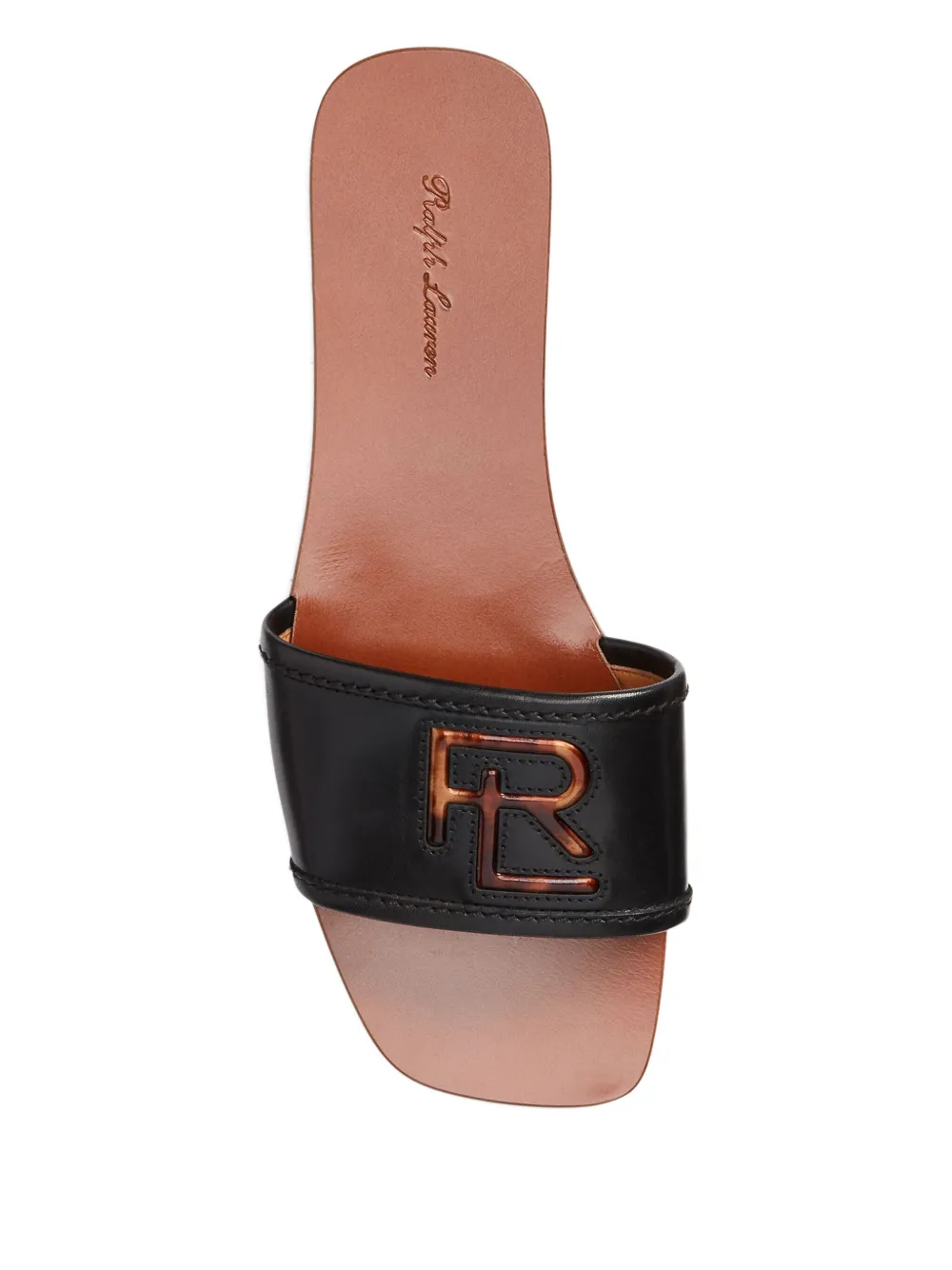 Ralph Lauren Collection Sandalen met logodetail Zwart