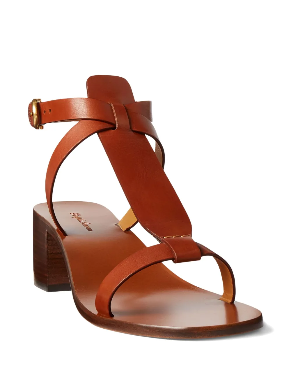 Ralph Lauren Collection Sandalen met T-bandje Bruin