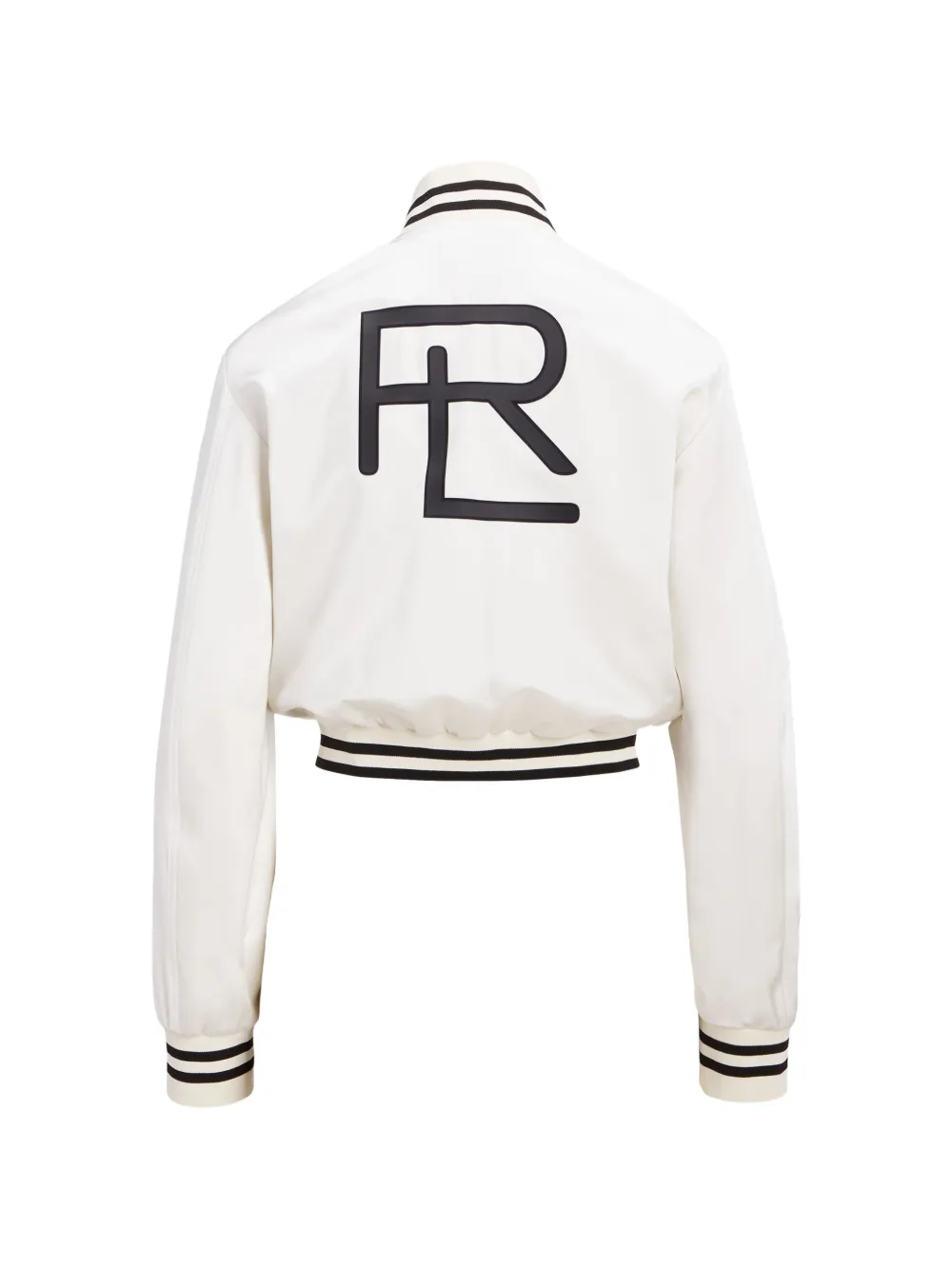 Ralph Lauren Collection Striped Bomber Jacket in White, view 2