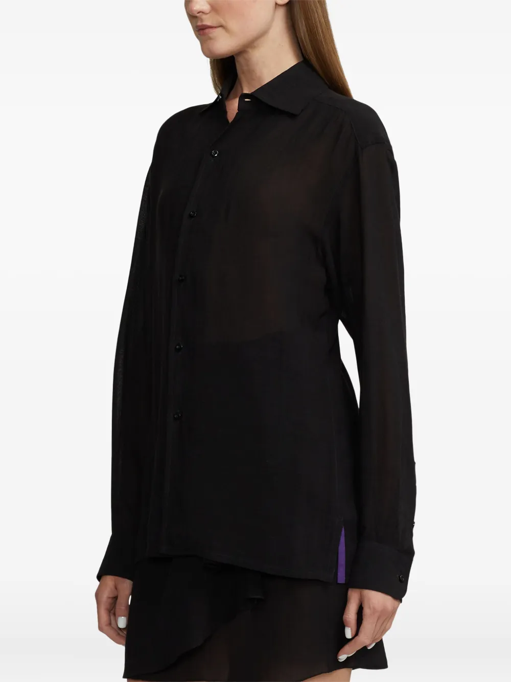 Ralph Lauren Collection Button-up blouse Zwart