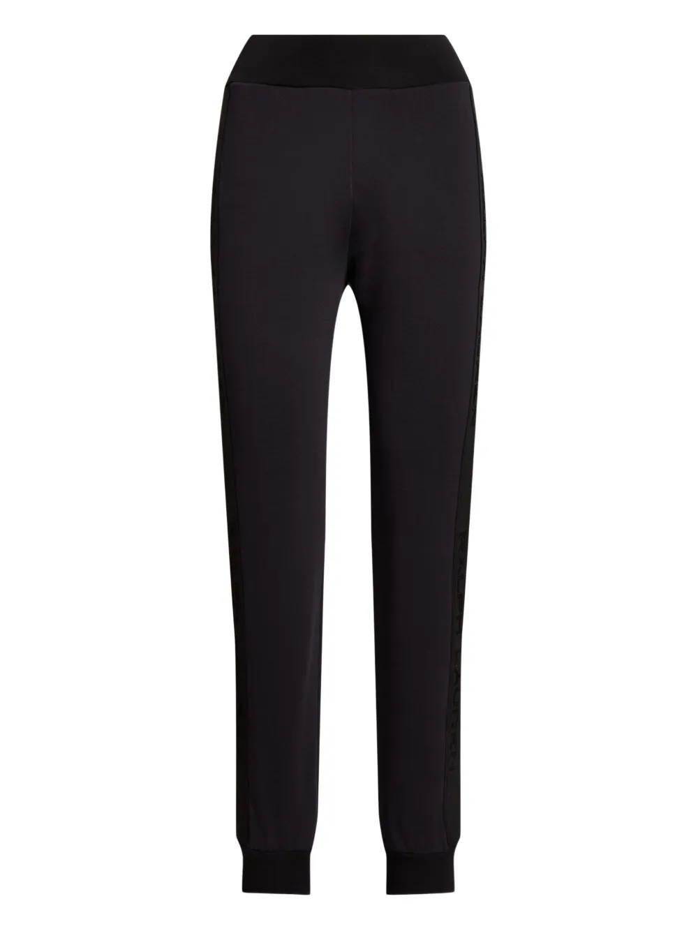 Ralph Lauren Elastic-waistband Track Pants In Black