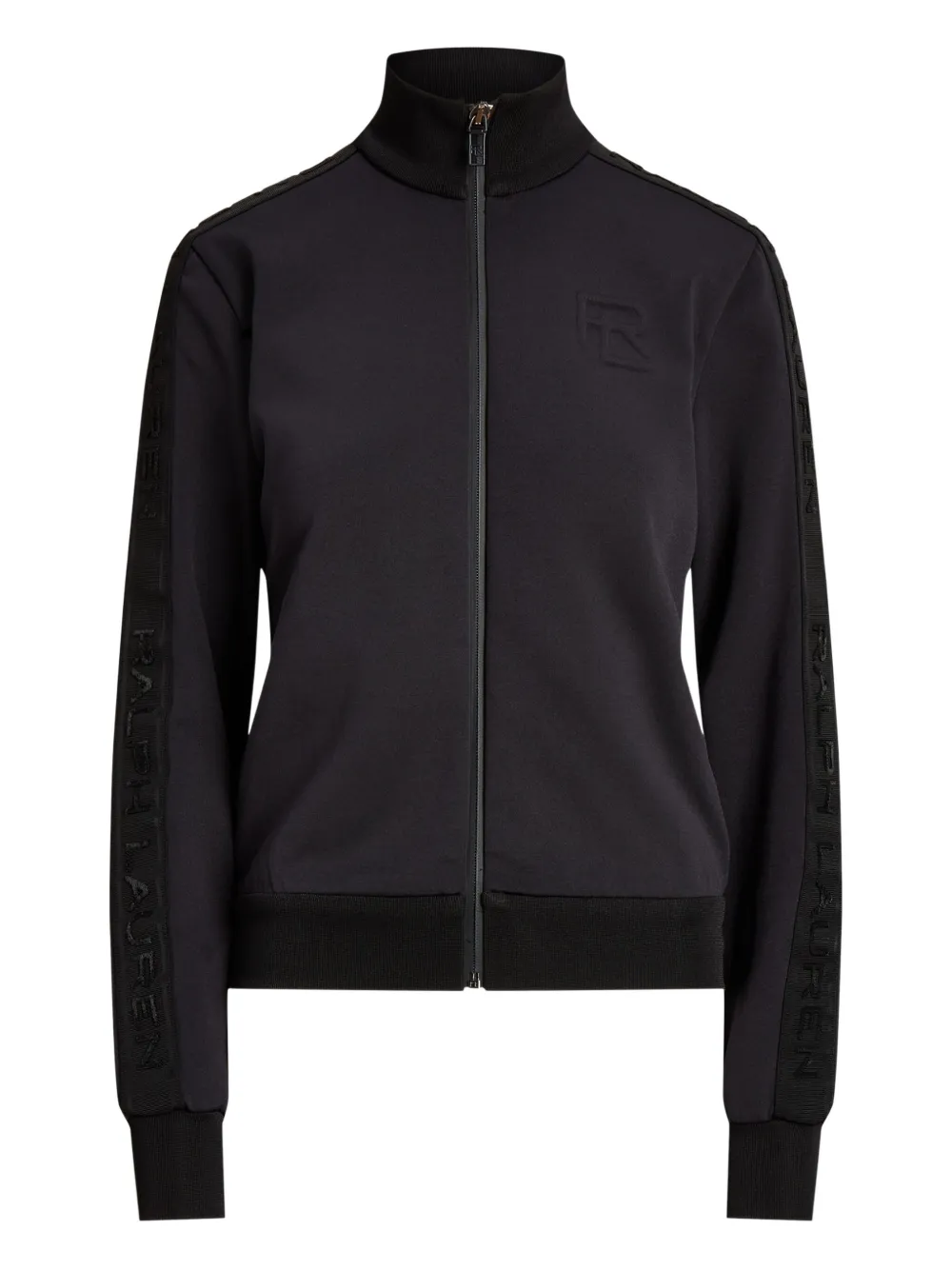 Ralph Lauren Logo-embroidered Zip-up Jacket In Black