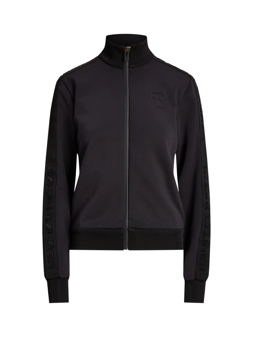 Ralph Lauren Logo-embroidered Zip-up Jacket In Black