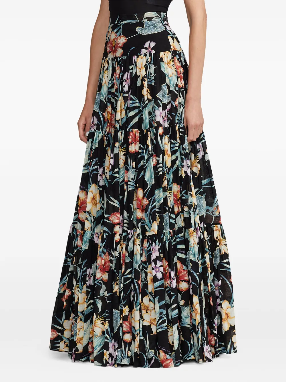 Ralph Lauren Collection Rok met bloemenprint Zwart