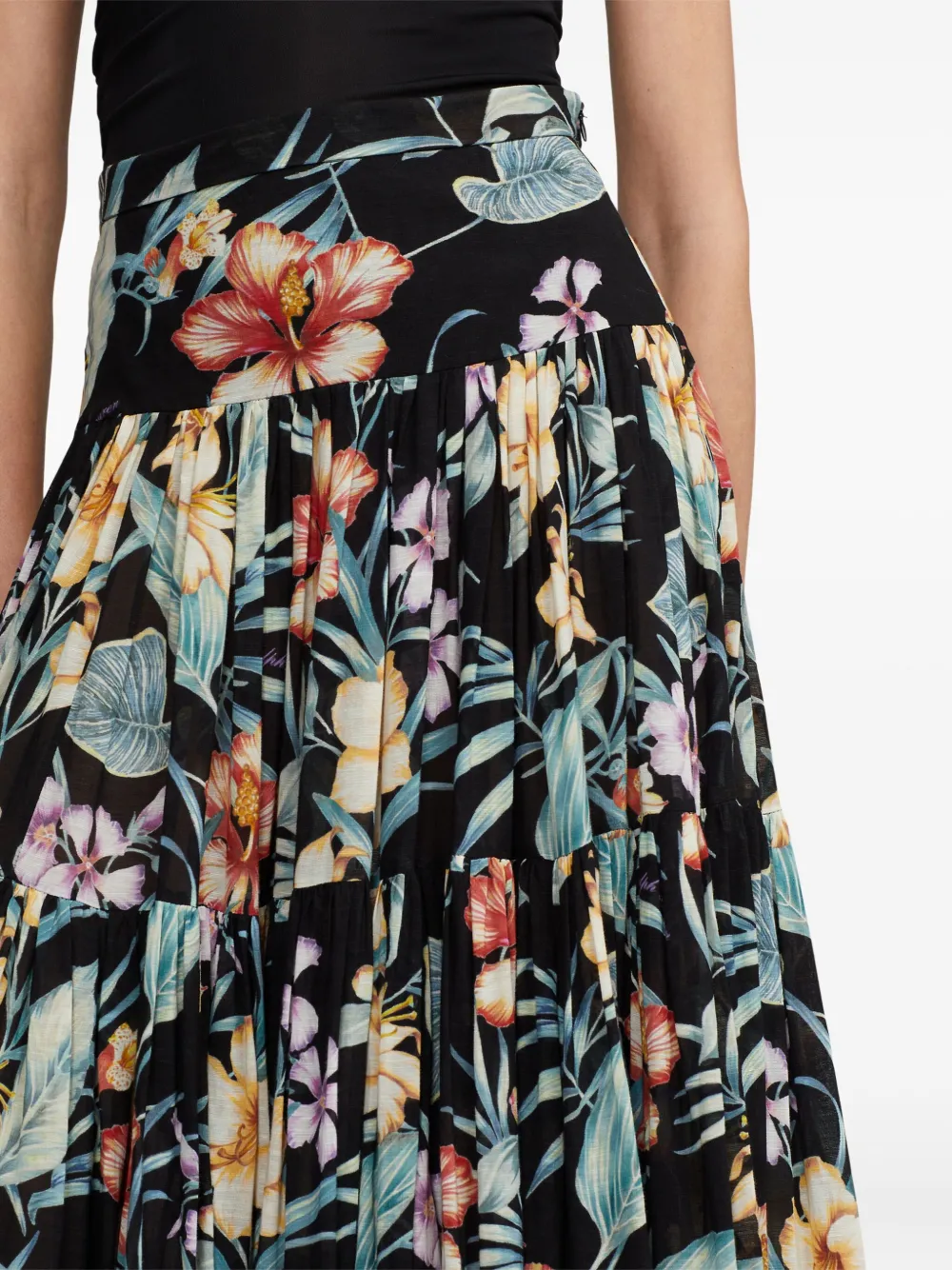 Ralph Lauren Collection Rok met bloemenprint Zwart