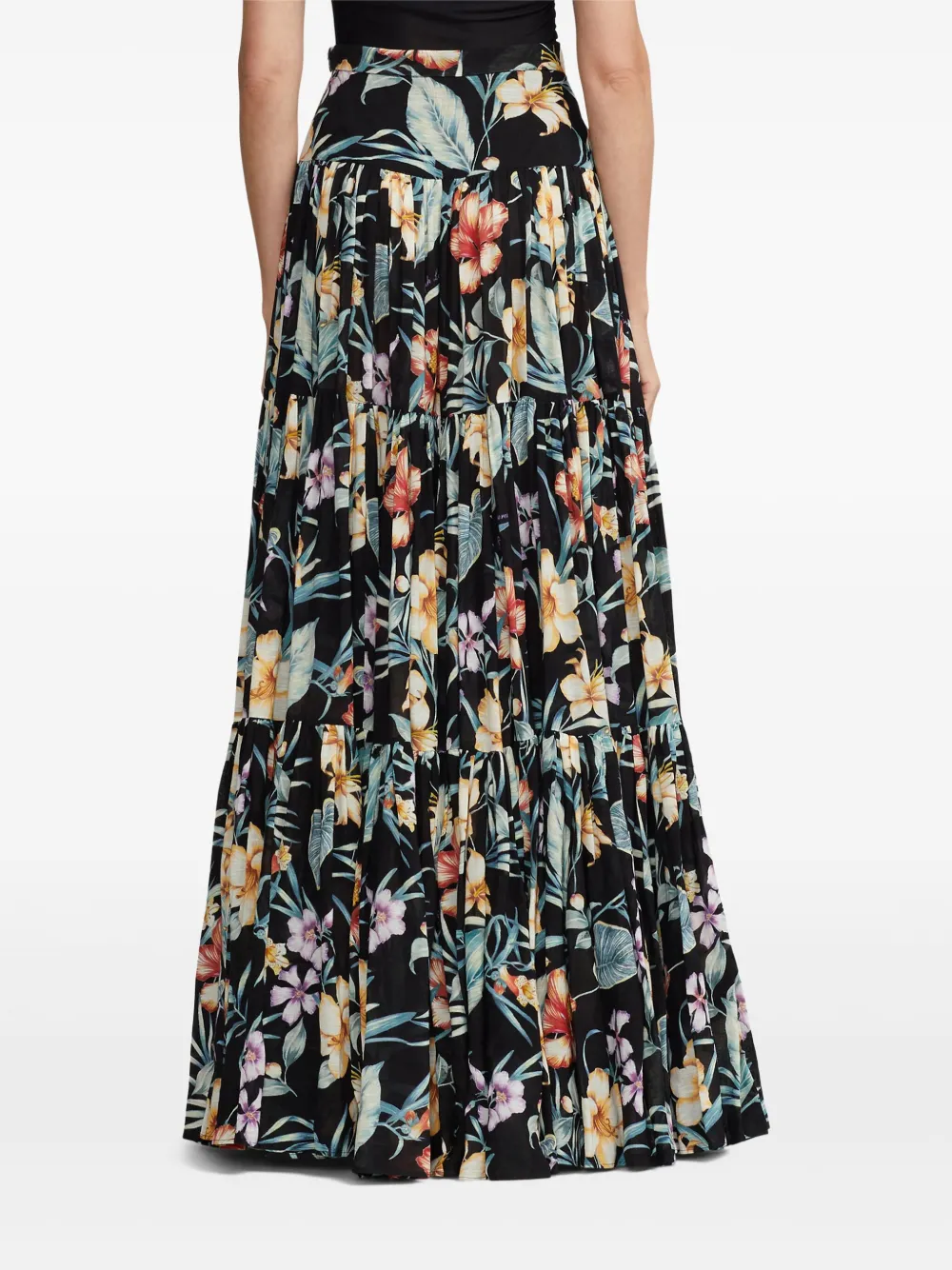 Ralph Lauren Collection Rok met bloemenprint Zwart