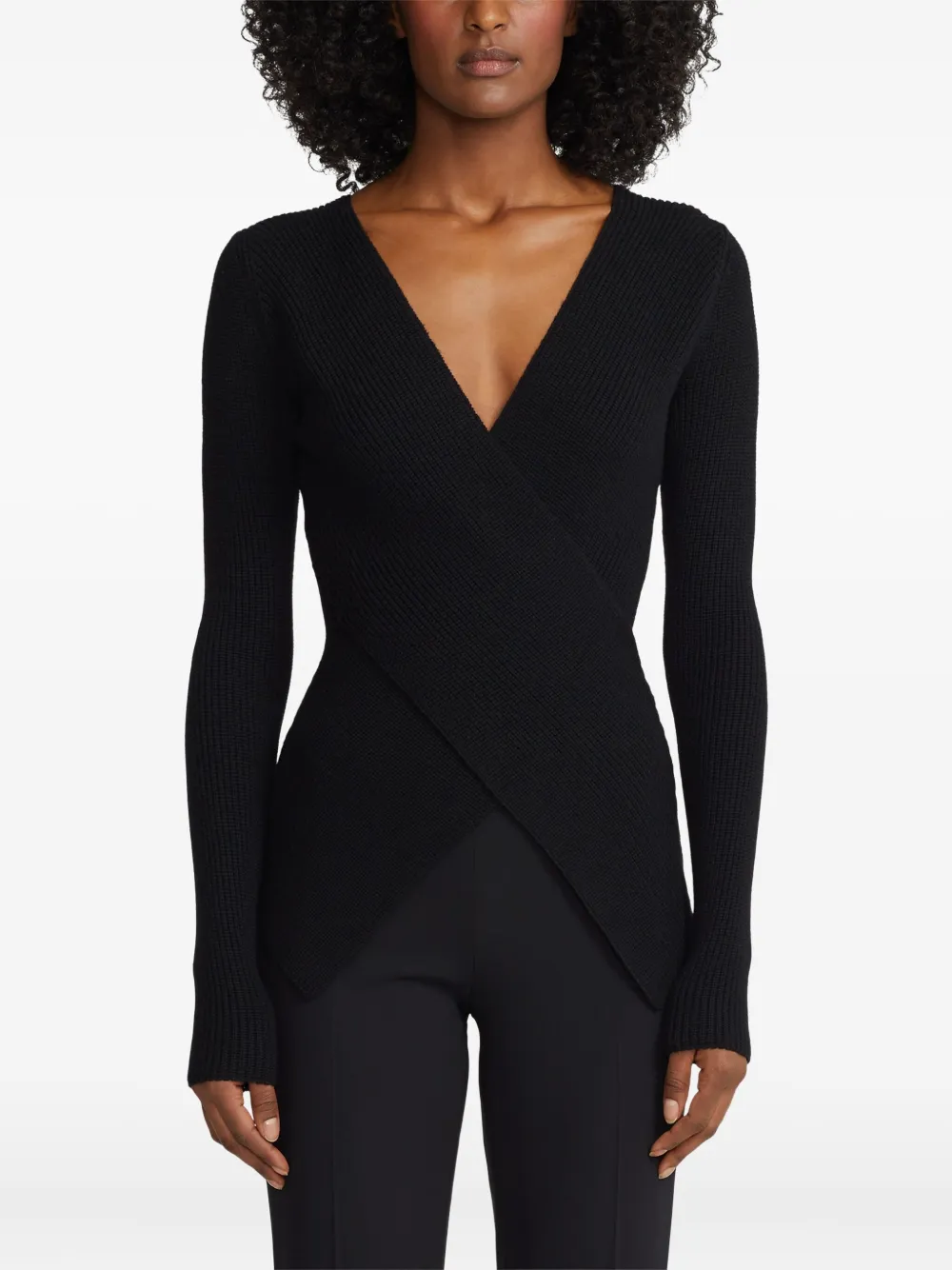 Ralph Lauren Collection Top met V-hals Zwart