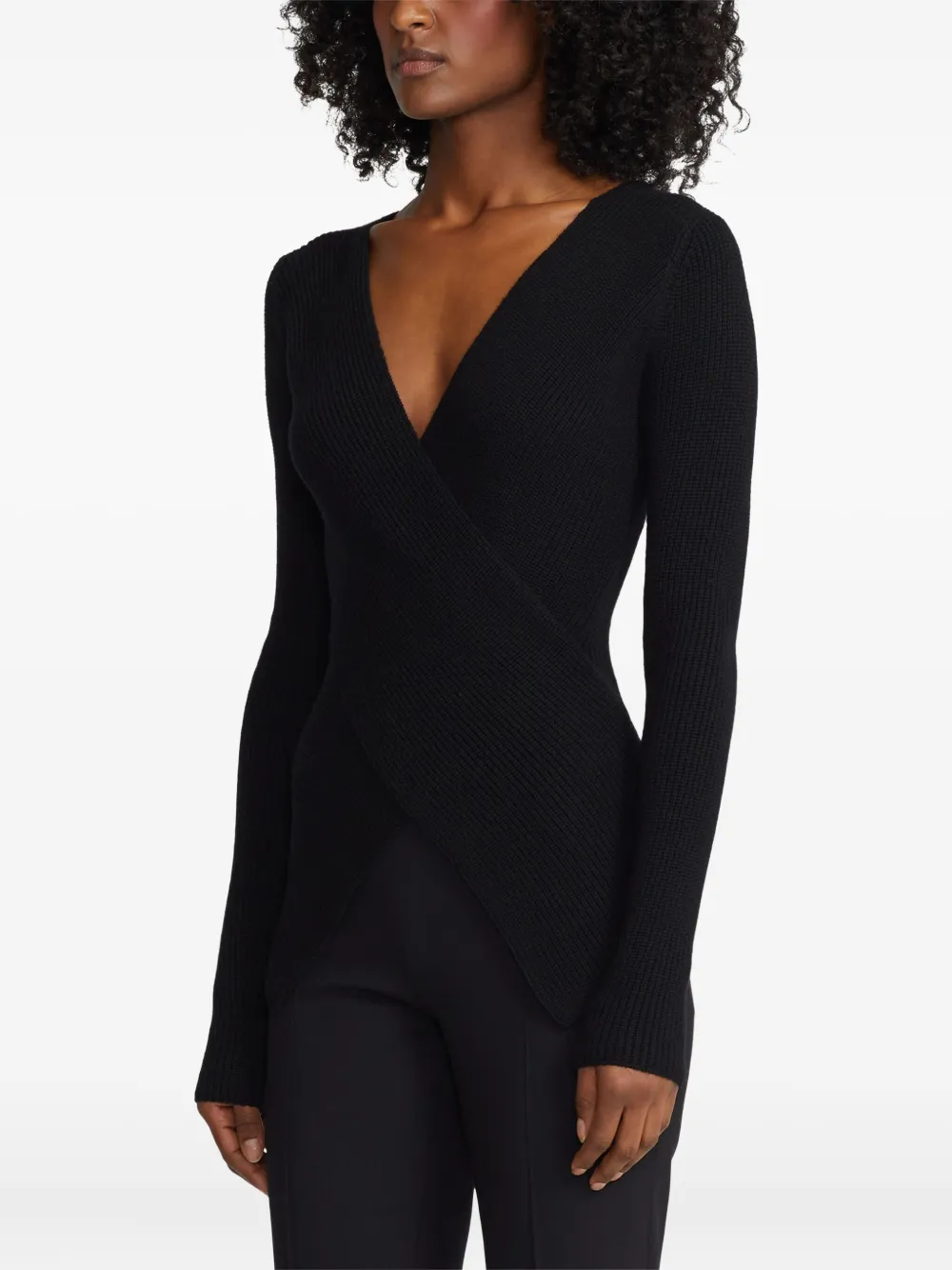 Ralph Lauren Collection Top met V-hals Zwart