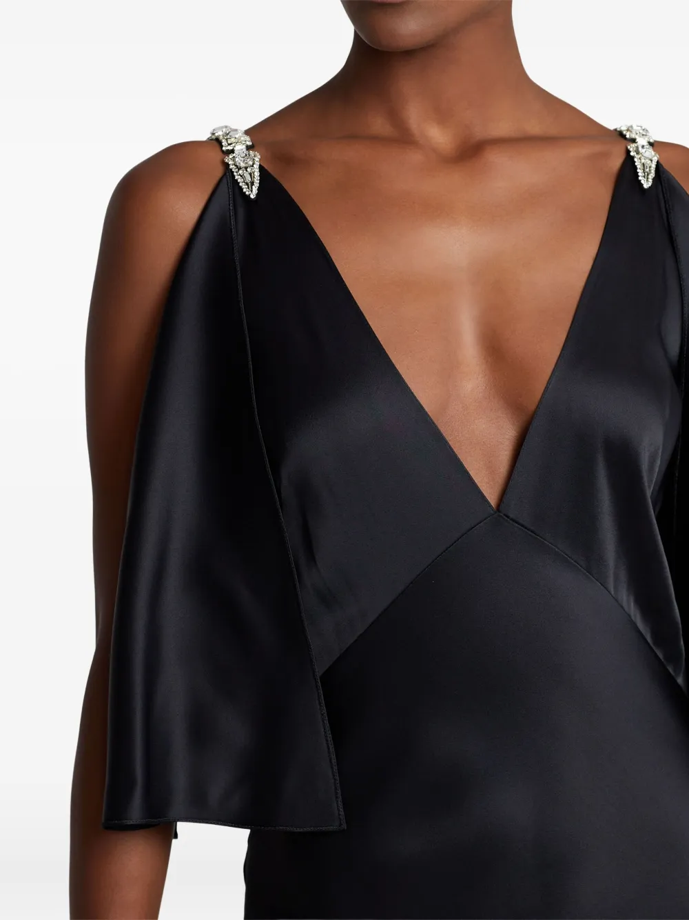 Ralph Lauren V-neck Maxi Dress In Black
