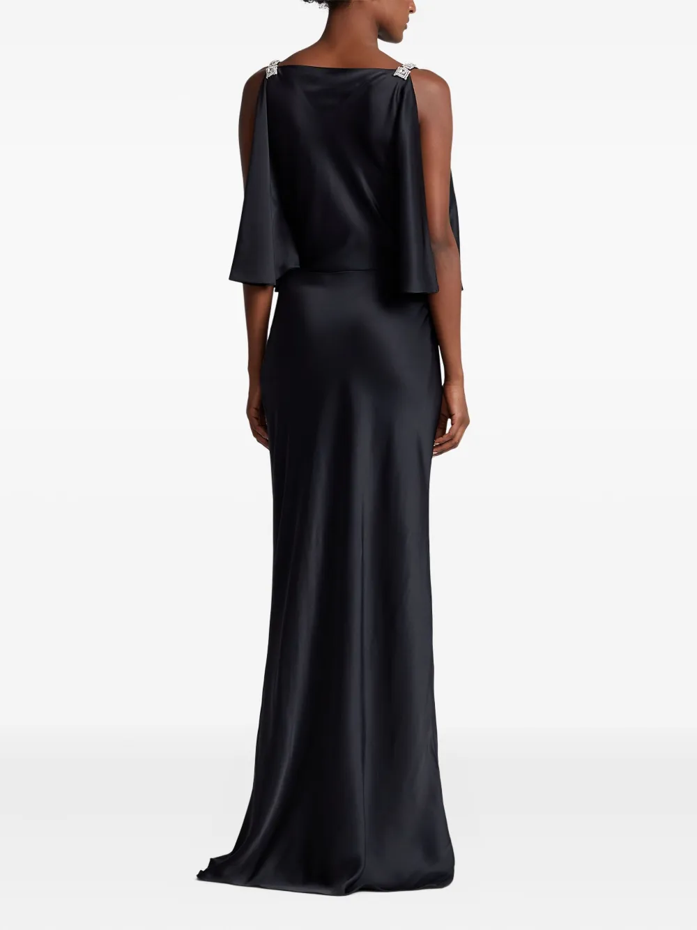 Ralph Lauren V-neck Maxi Dress In Black