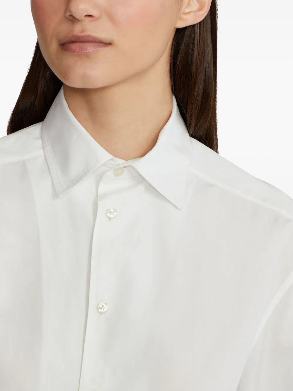 Ralph Lauren Cuffed-sleeves Shirt In White