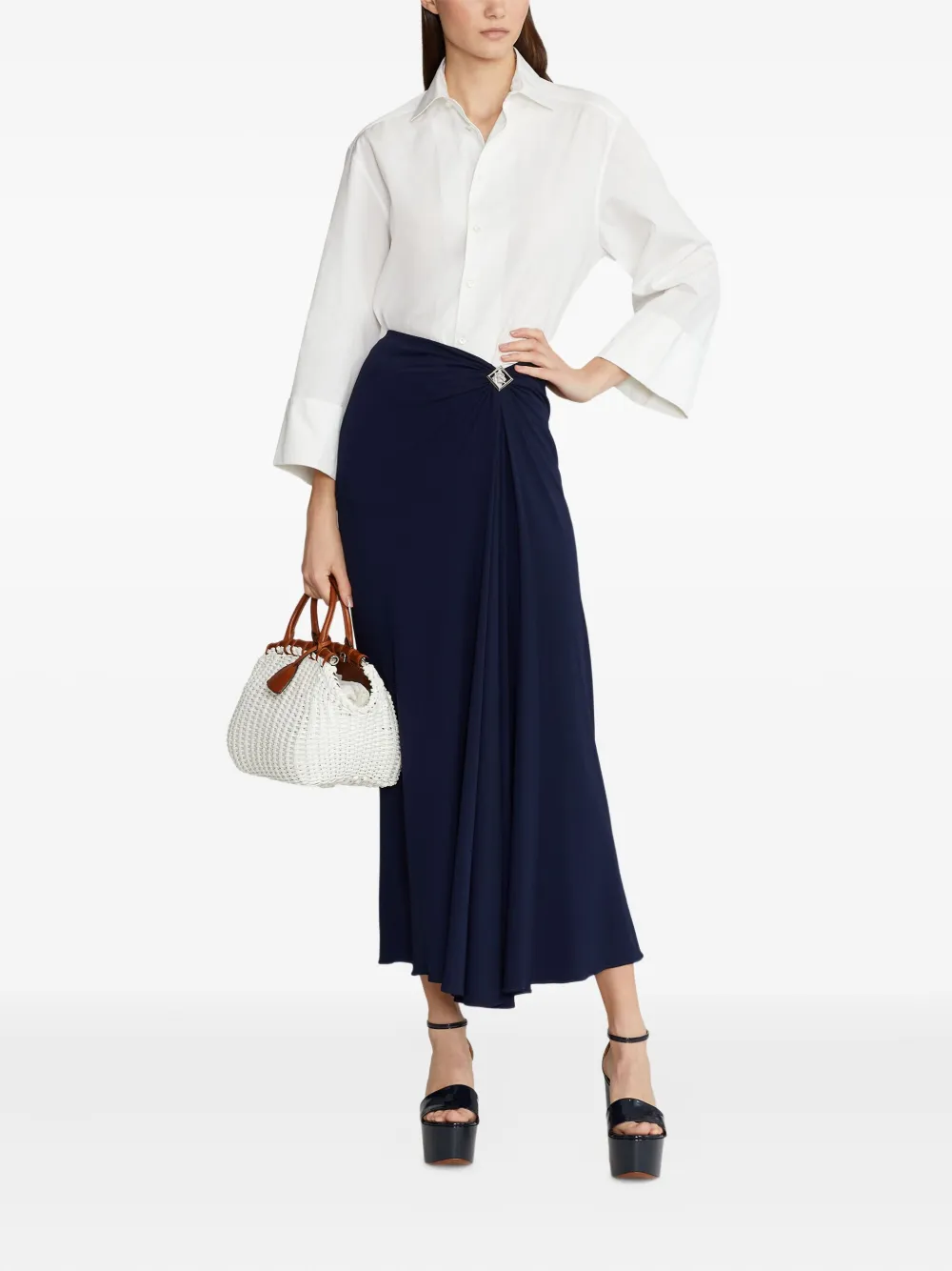 Ralph Lauren Collection cuffed-sleeves shirt - Wit