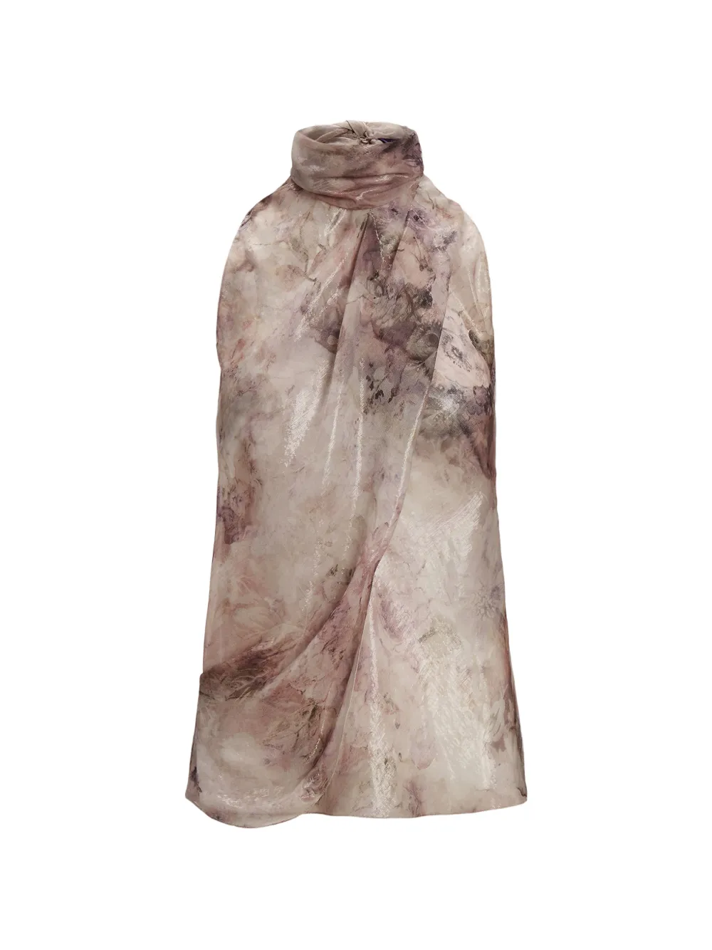 Ralph Lauren Collection floral high-neck blouse - Toni neutri