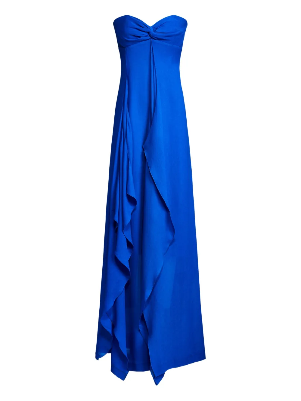 Ralph Lauren Ruffled-detail Maxi Dress In Blue