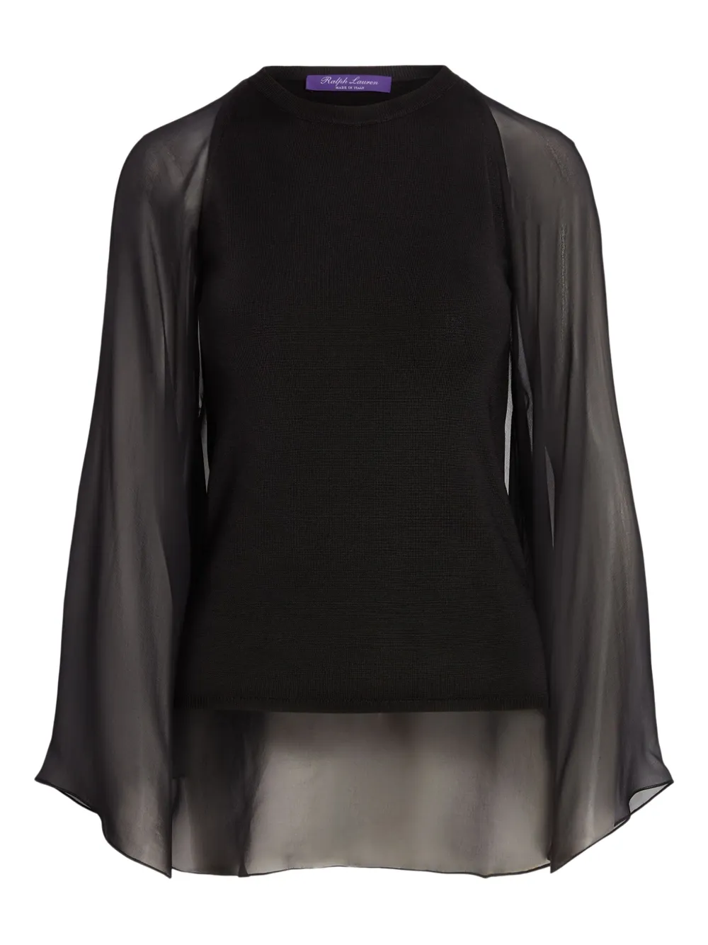 Ralph Lauren Collection クルーネック トップ - ブラック