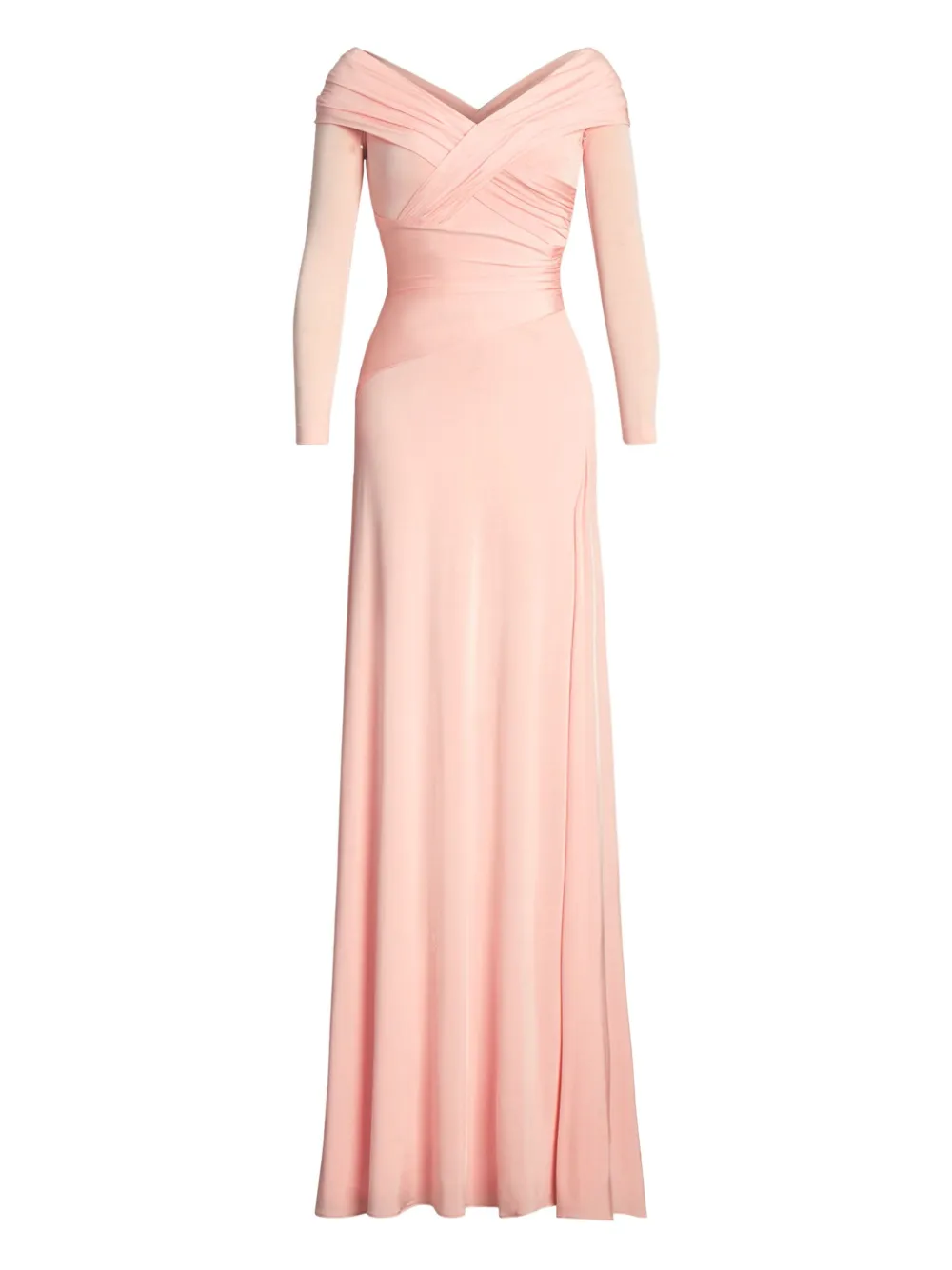 Ralph Lauren Long-sleeve Maxi Dress In Pink