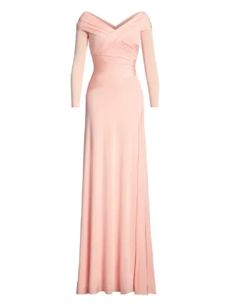 ralph lauren pink satin dress Ralph Lauren Satin Midi Dress