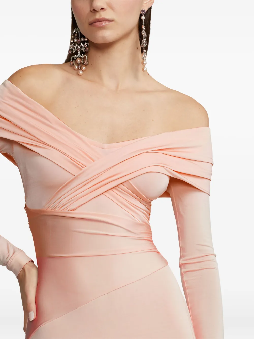 Ralph Lauren Long-sleeve Maxi Dress In Pink