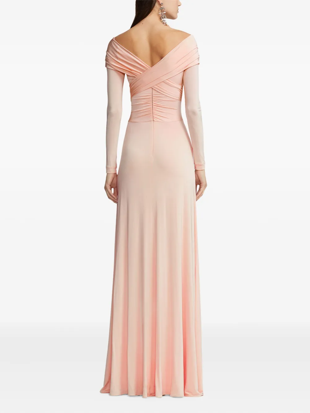 Ralph Lauren Long-sleeve Maxi Dress In Pink