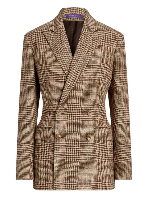 Ralph Lauren Collection rutig dubbelknäppt blazer