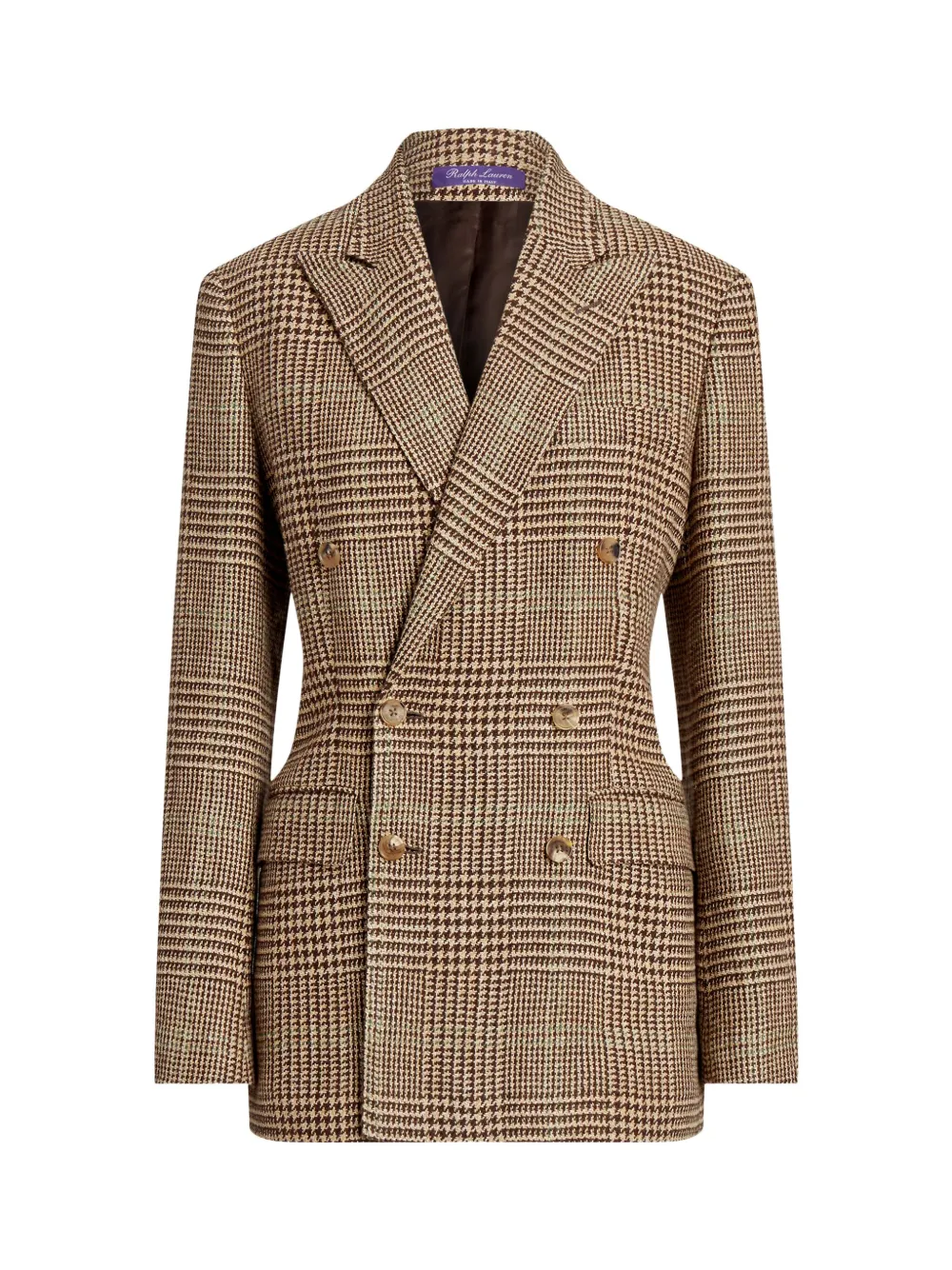 Ralph Lauren Double-breasted Checked Blazer In Multi