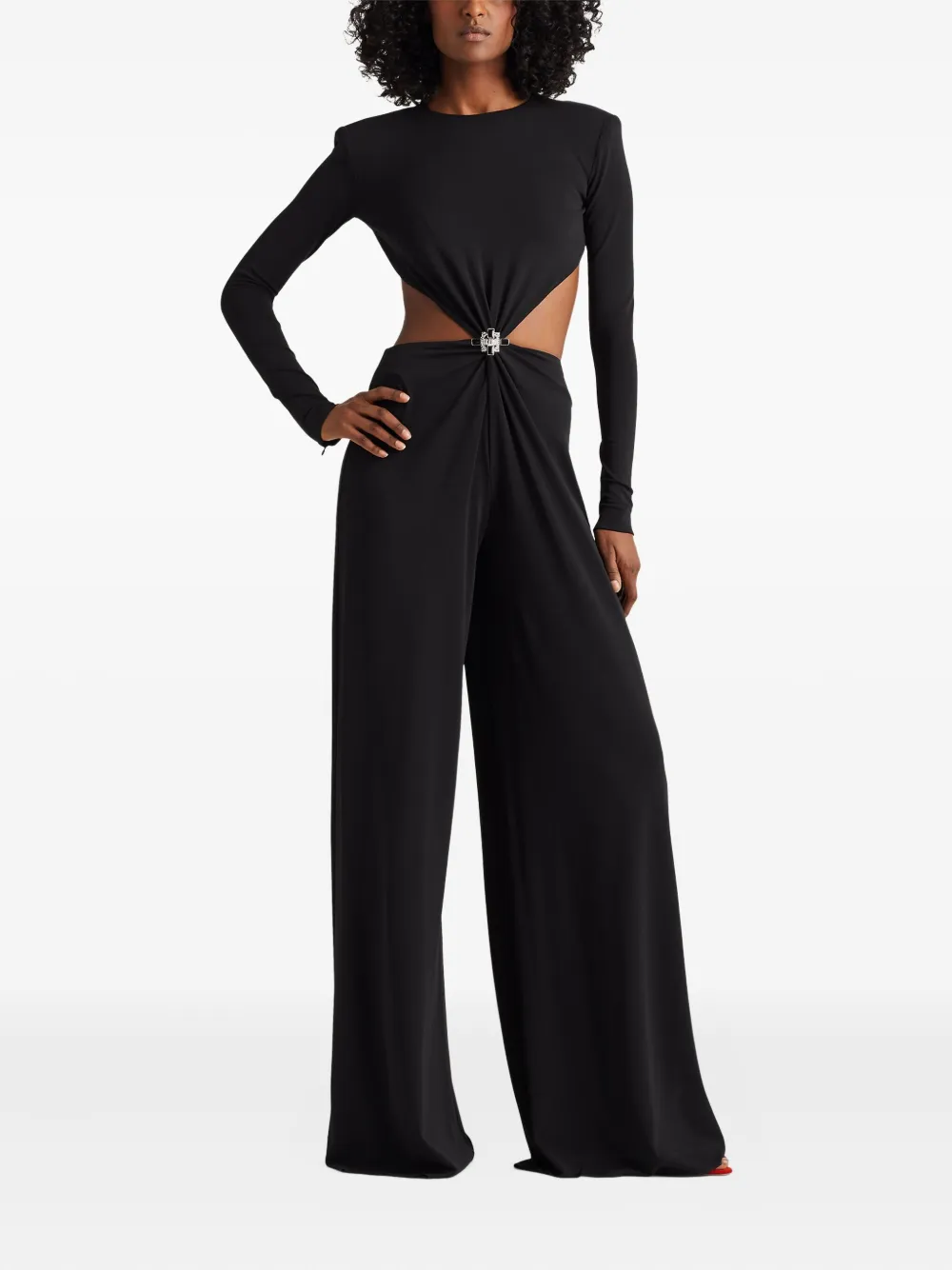 Ralph Lauren Collection cutout-detail embellished jumpsuit - Zwart