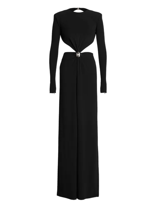 Ralph Lauren Collection Cutout-detail Embellished Jumpsuit in Black