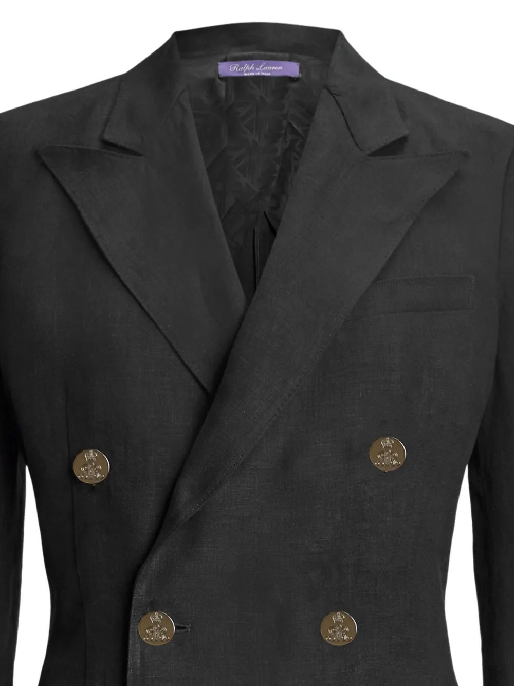 Ralph Lauren Collection Linnen blazer Zwart