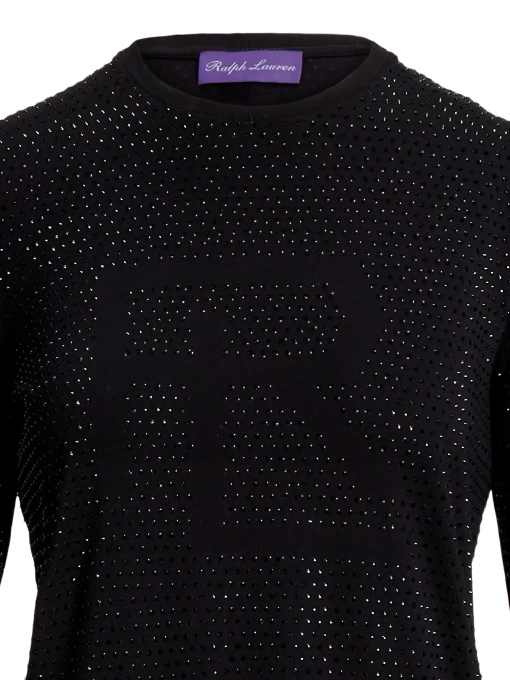 Ralph Lauren Collection Top met verfraaide details en lange mouwen Zwart