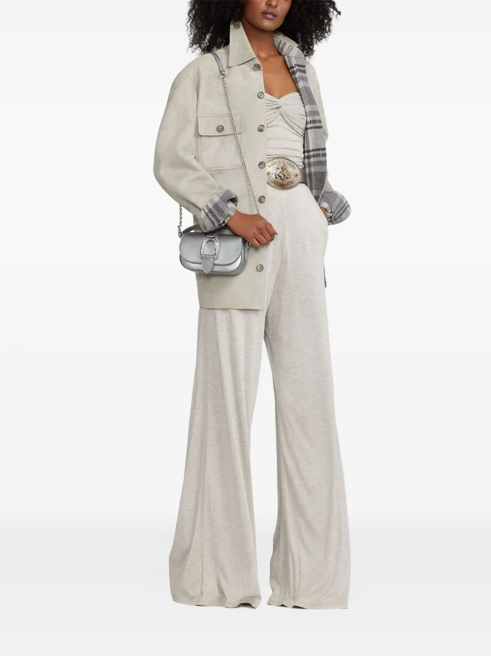 Ralph Lauren Chest-pockets Suede Jacket In Neutral