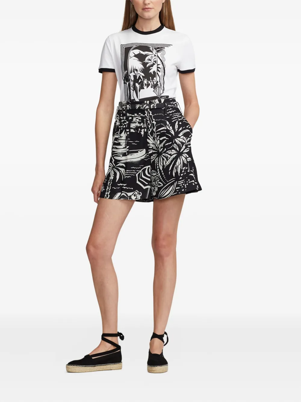 Ralph Lauren Collection printed shorts - Zwart