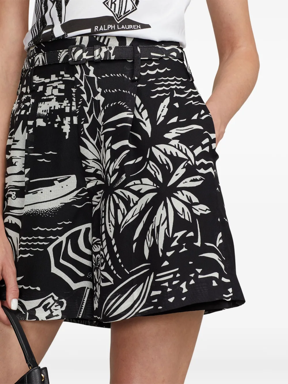 Ralph Lauren Printed Shorts In Black