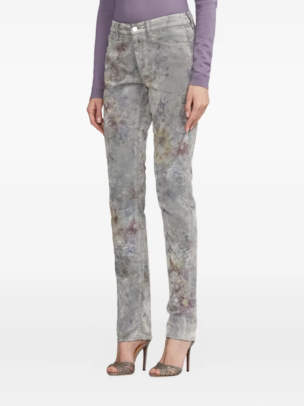 Ralph Lauren Collection Jeans met bloemenprint Grijs