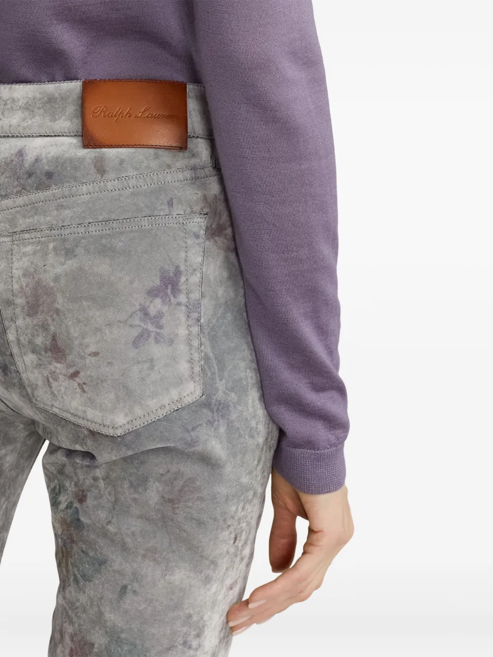 Ralph Lauren Collection Jeans met bloemenprint Grijs