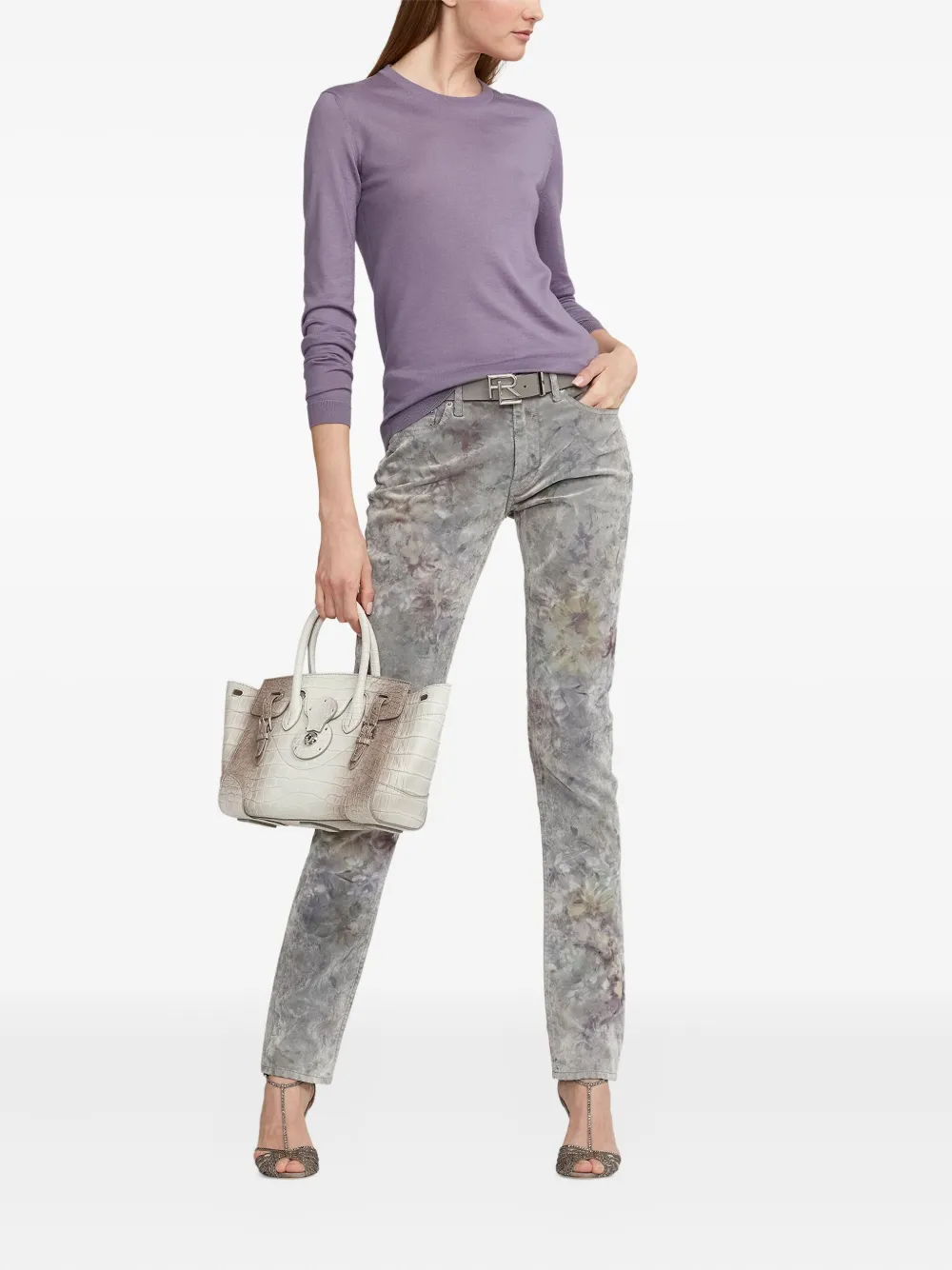 Ralph Lauren Collection floral-print jeans - Grijs