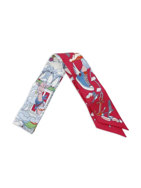 Hermès Pre-Owned 2019-2025 Sur Mon Nuage Silk Twilly Scarf scarves