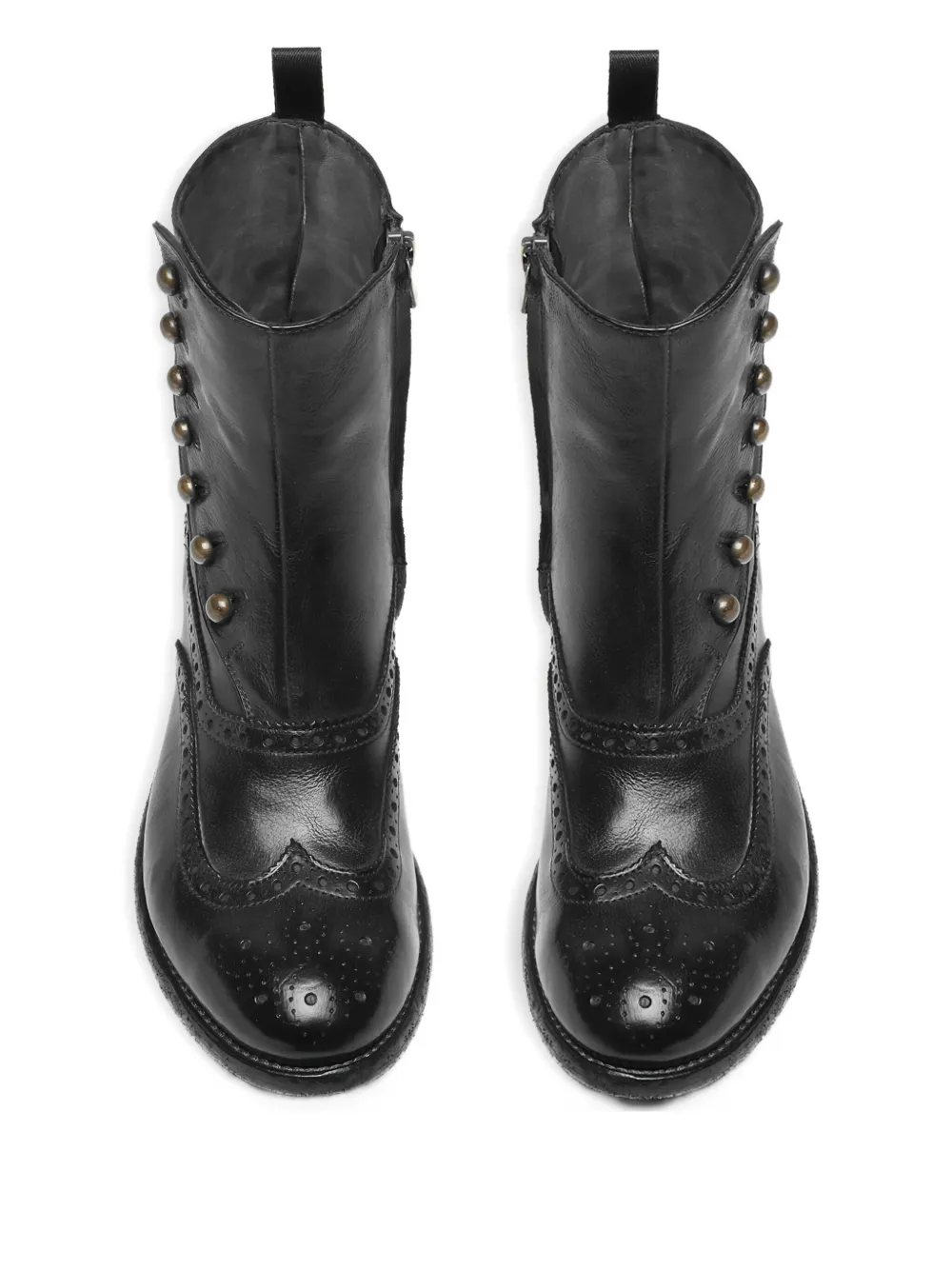 Officine Creative Leren enkellaarzen Zwart