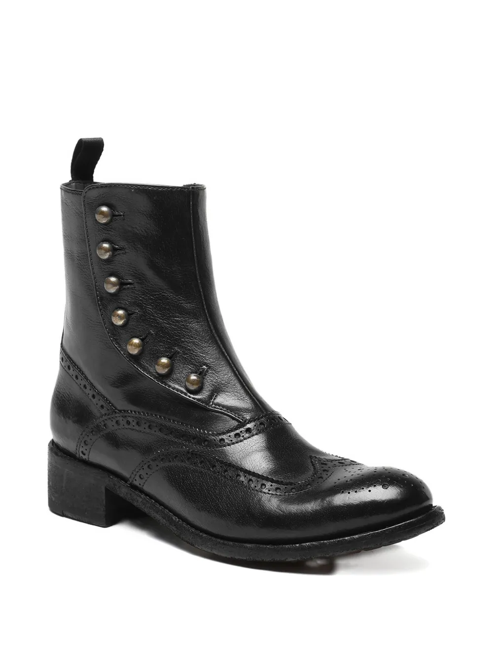 Officine Creative Leren enkellaarzen Zwart