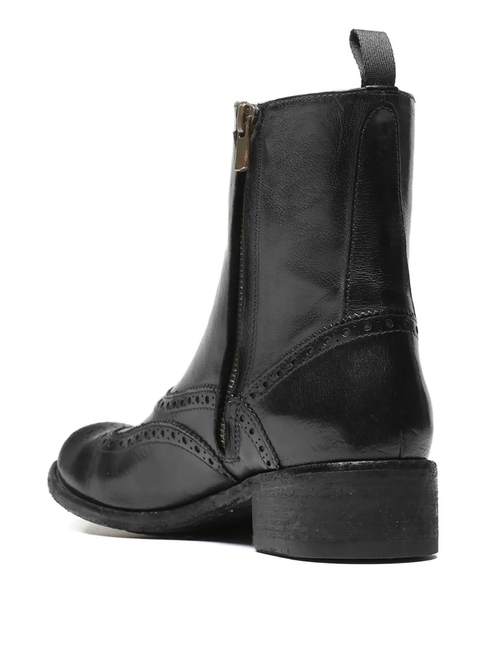 Officine Creative Leren enkellaarzen Zwart