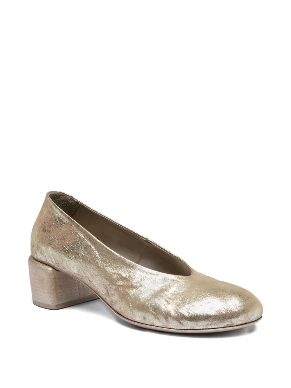 Officine Creative Hadry 010 Block-heel Pumps In Gold