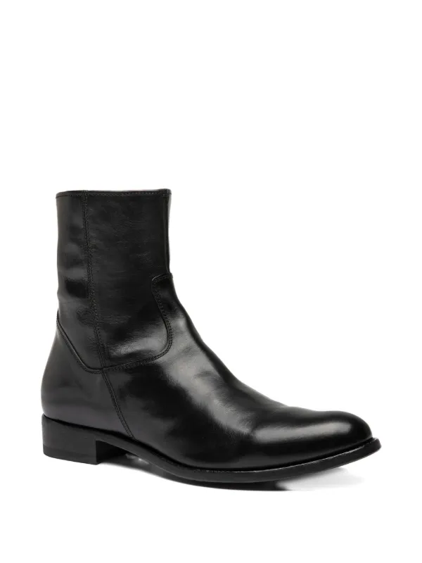 Officine Creative Paul Zip Leather Boots | Black | FARFETCH