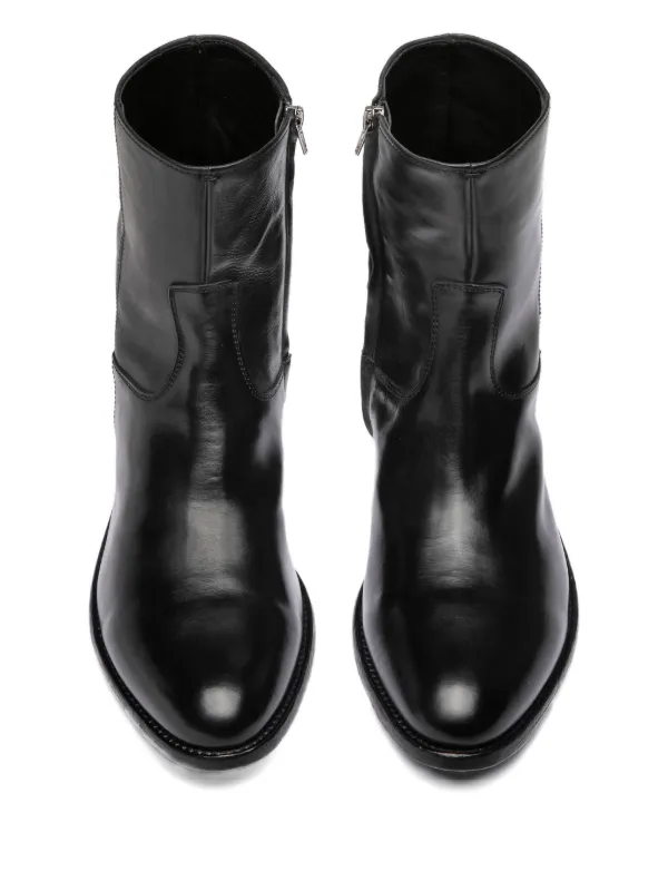 Officine Creative Paul Zip Leather Boots | Black | FARFETCH