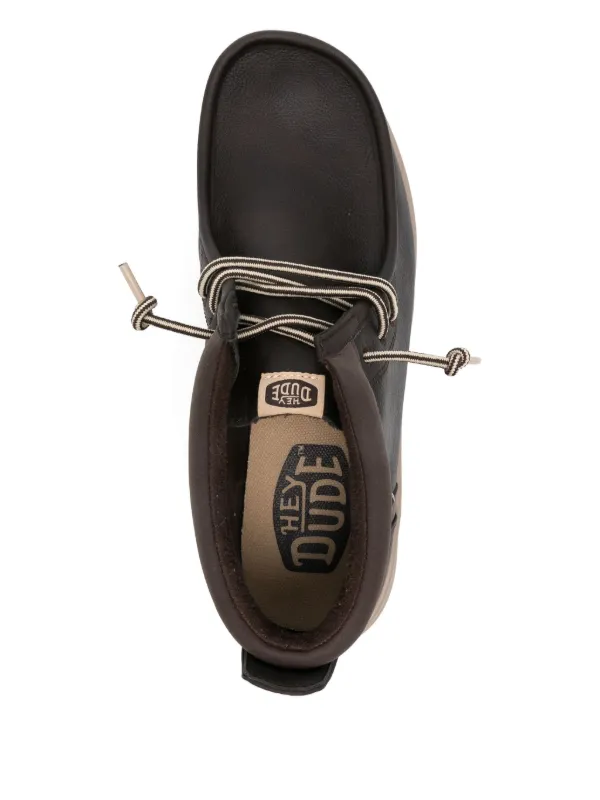 Hey Dude Wally Mid Gripr Classic lace-up Loafers | Brown  display picture 1