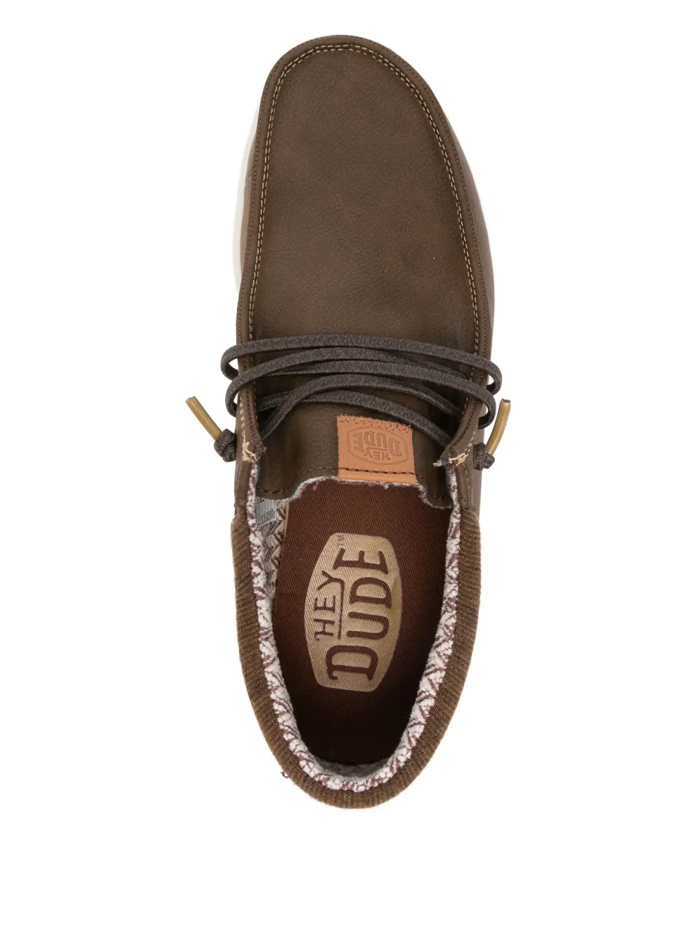 Hey Dude Paul Classic Lace-up Leather Loafers In Brown