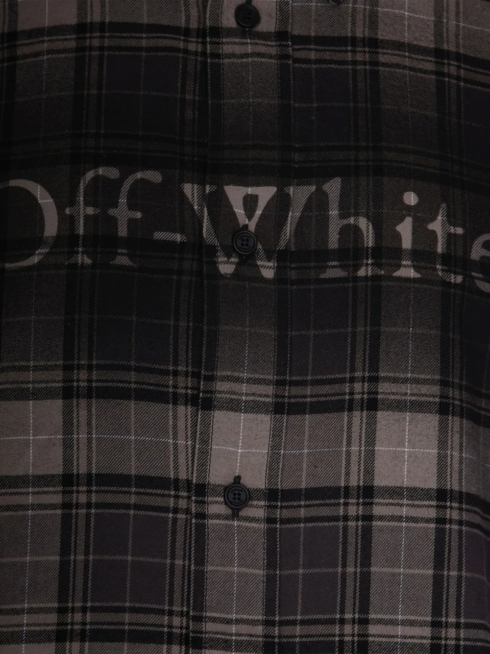 Off-White Geruit shirt met lange mouwen Grijs