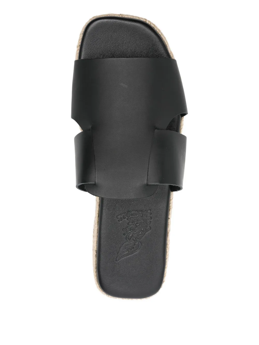 Ancient Greek Sandals Miltiadis espadrilles met uitgesneden details Zwart