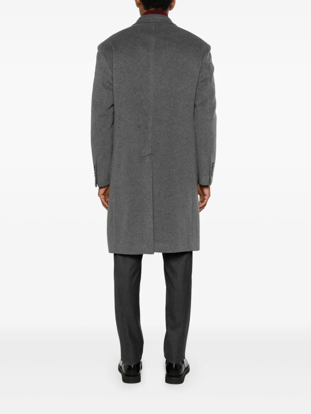 Tagliatore Double-breasted Pocket Coat In Gray