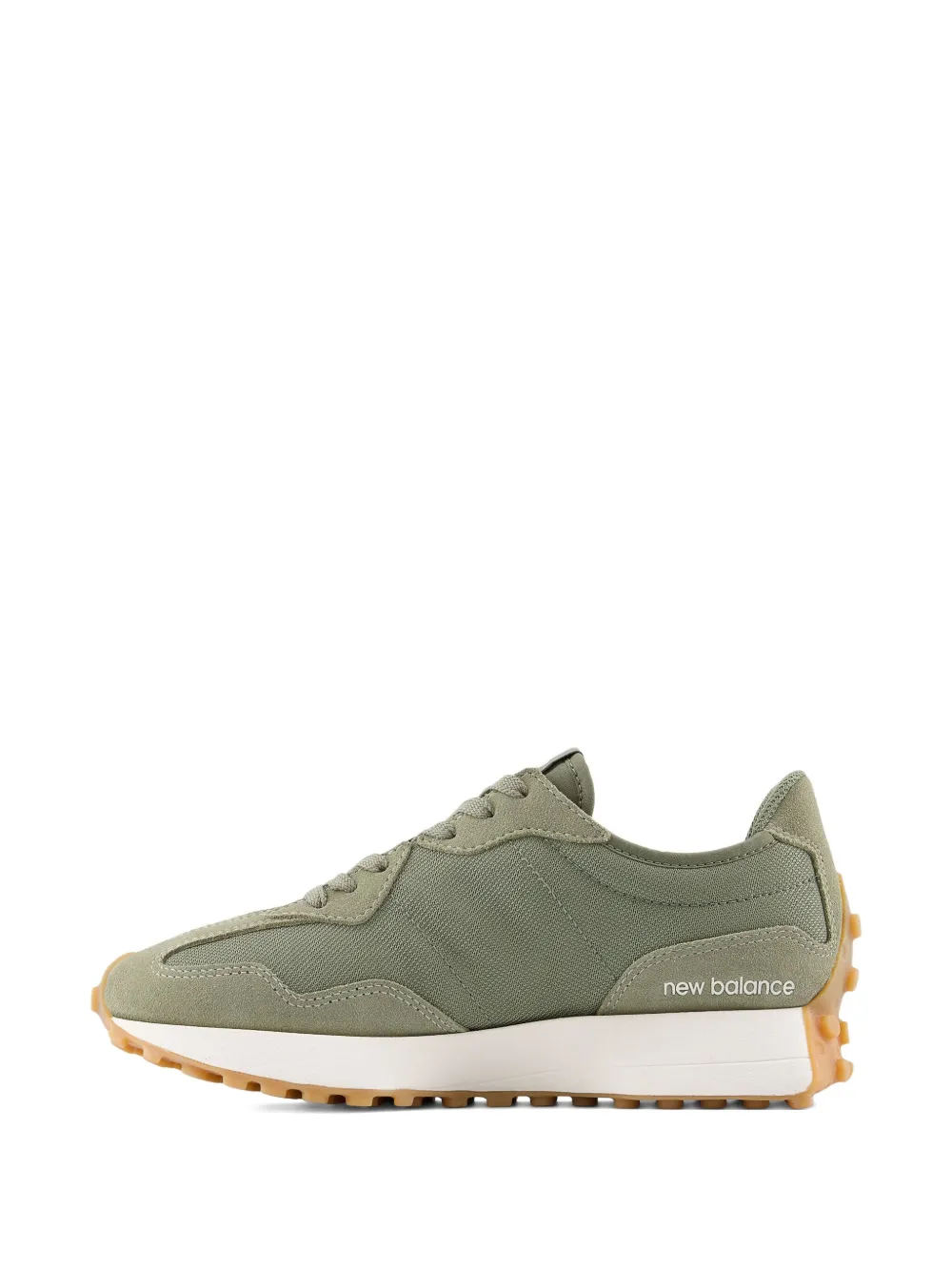 New Balance 327 asymmetric-logo sneakers Groen