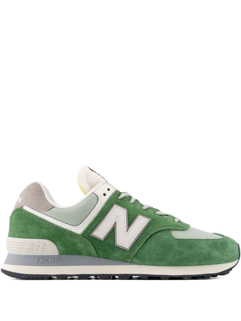 New Balance 574 logo-patch sneakers Groen